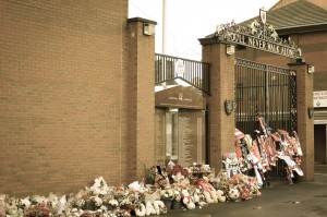 Minnesstenen för de 96 dödade vid Hillsborough