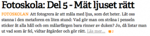 Artikel del 5 på Fotosidan