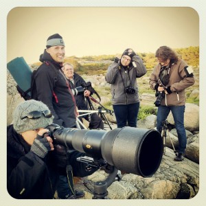 Elever på fotokurs med Naturfotokurser.se